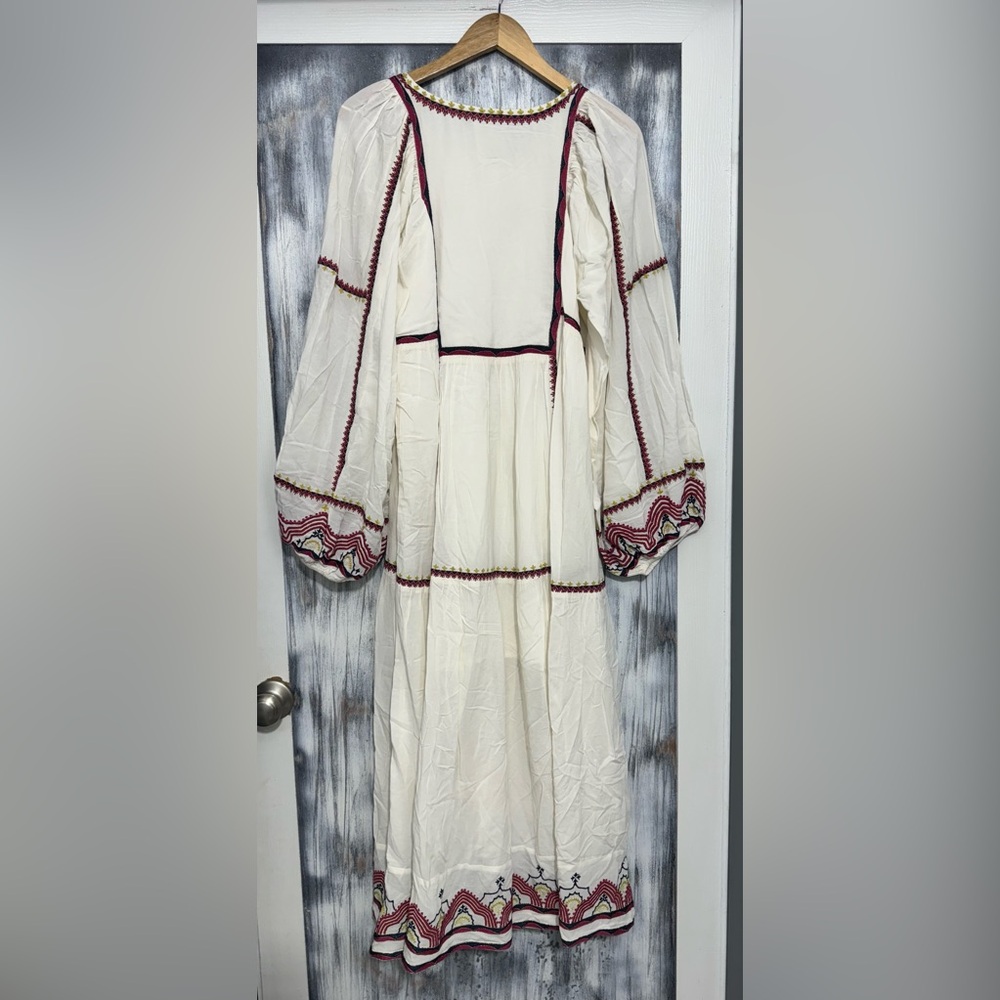 Free People Sweet Escape Midi Embroidered Bohemian Dress Size Medium ~ NWOT - Picture 3 of 12